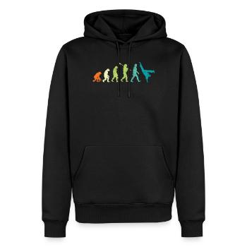 Capoeira - Männer Premium Bio Hoodie - Schwarz - Vorne - Nico (187cm)