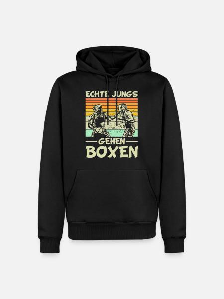 Boxen Boxen Boxen - Männer Premium Bio Hoodie - Schwarz