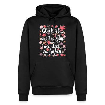 Freundin beste Freundinnen Geschenk - Männer Premium Bio Hoodie - Schwarz - Vorne - Nico (187cm)