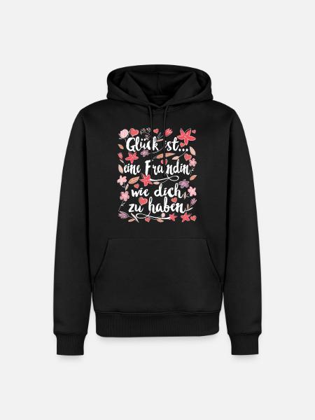Freundin beste Freundinnen Geschenk - Männer Premium Bio Hoodie - Schwarz