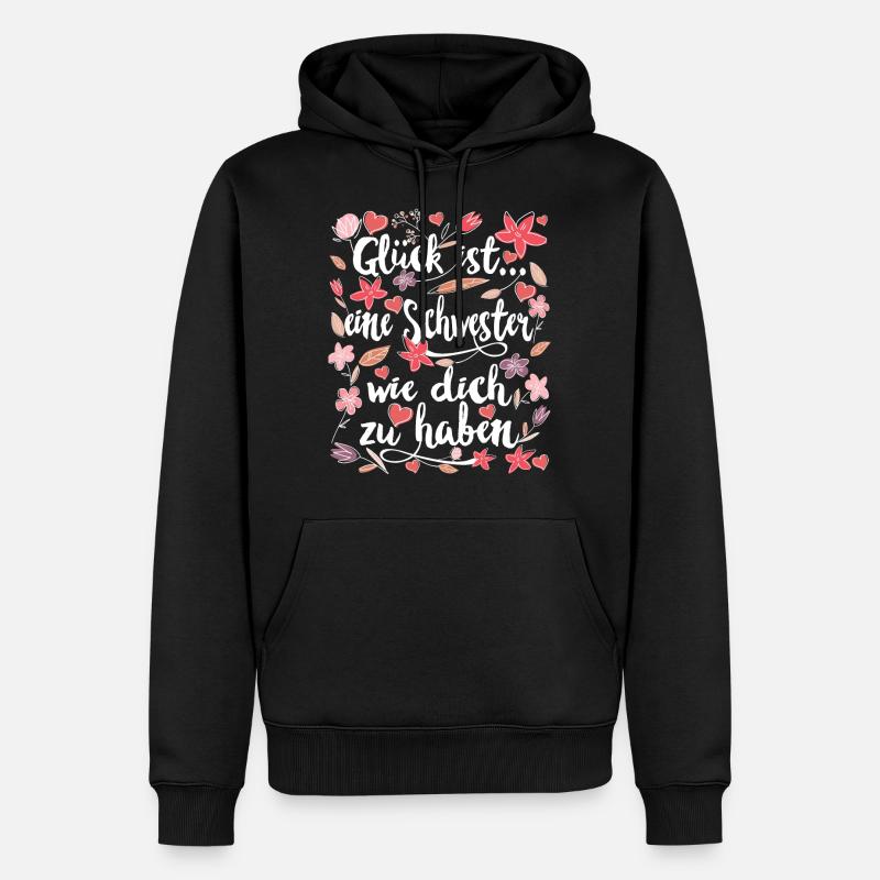 Beste Schwester - Männer Premium Bio Hoodie - Schwarz