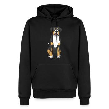 Entlebucher Sennenhund Hund - Sweat à capuche Premium bio Homme - noir - Devant - Nico (187cm)