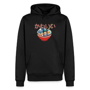 Ramen - Männer Premium Bio Hoodie - Schwarz - Vorne - Nico (187cm)