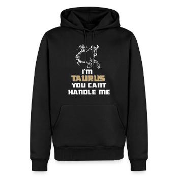 Stier Unzähmbar Bulle Horoskop Sternzeichen - Männer Premium Bio Hoodie - Schwarz - Vorne - Nico (187cm)