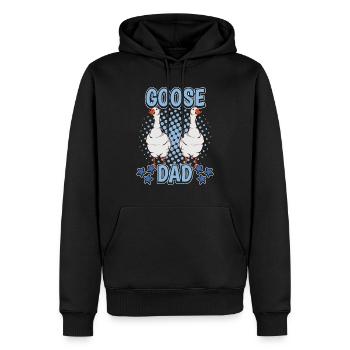 Gänse Goose Dad - Männer Premium Bio Hoodie - Schwarz - Vorne - Nico (187cm)