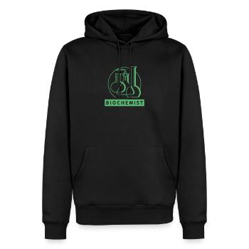 Biochimie Biochimie Biochimiste biochimiste - Sweat à capuche Premium bio Homme - noir - Devant - Nico (187cm)