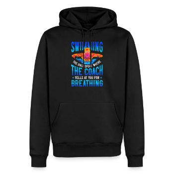 Swimmer Swim Breathing Butterfly - Männer Premium Bio Hoodie - Schwarz - Vorne - Nico (187cm)