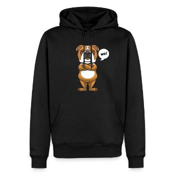 Sture bouledogue anglaise - Sweat à capuche Premium bio Homme - noir - Devant - Nico (187cm)