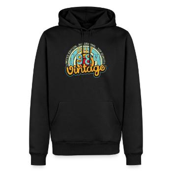 Cadeau de juillet 1984 Vintage - Sweat à capuche Premium bio Homme - noir - Devant - Nico (187cm)