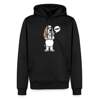 Sturer Petit Basset Griffon Vendéen chien - Sweat à capuche Premium bio Homme - noir - Devant - Nico (187cm)
