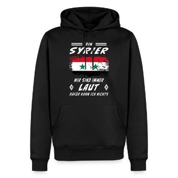 Flagge syrien - Männer Premium Bio Hoodie - Schwarz - Vorne - Nico (187cm)