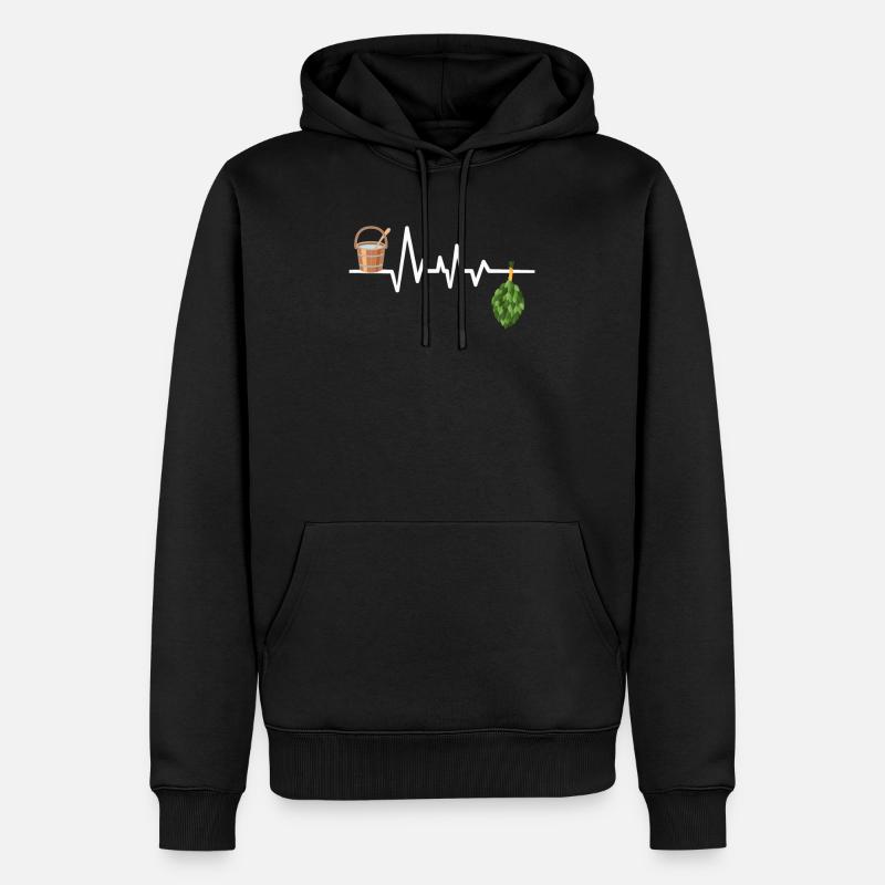 Sauna Sauna-Maître Cadeau Saunage - Sweat à capuche Premium bio Homme - noir