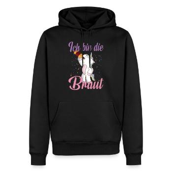Fabel Einhorn Ich bin die Braut Hochzeit Party - Männer Premium Bio Hoodie - Schwarz - Vorne - Nico (187cm)