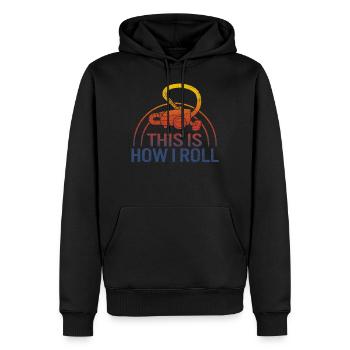 Vacuum Cleaner, This Is How I Roll Vacuum Cleaner - Men’s Premium Organic Hoodie - black - Front - Nico (187cm)