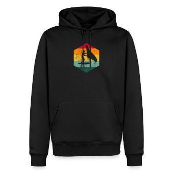 Hydrofoil Wingfoiling Kiten Wingfoil Foilwing Kite - Männer Premium Bio Hoodie - Schwarz - Vorne - Nico (187cm)