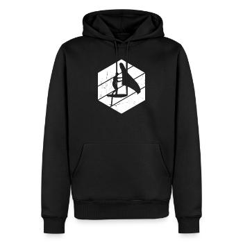 Hydrofoil Wingfoiling Kiten Wingfoil Foilwing Kite - Sweat à capuche Premium bio Homme - noir - Devant - Nico (187cm)