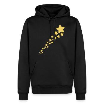 Étoile filante - Sweat à capuche Premium bio Homme - noir - Devant - Nico (187cm)