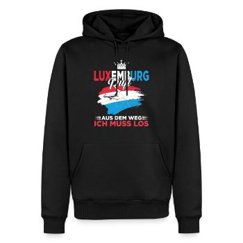 Luxemburg Luxemburgerin Luxemburger - Männer Premium Bio Hoodie - Schwarz - Vorne - Nico (187cm)