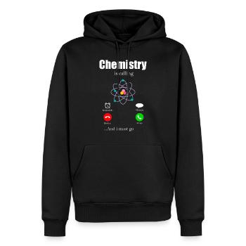 chemistry - Men’s Premium Organic Hoodie - black - Front - Nico (187cm)