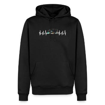 chemistry - Men’s Premium Organic Hoodie - black - Front - Nico (187cm)