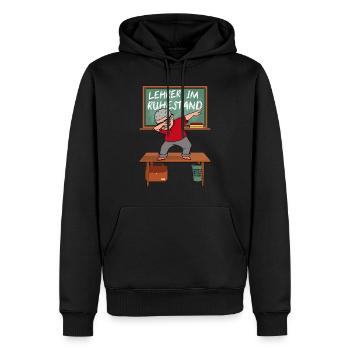 Lehrer im Ruhestand Rente Rentner Pension Geschenk - Männer Premium Bio Hoodie - Schwarz - Vorne - Nico (187cm)