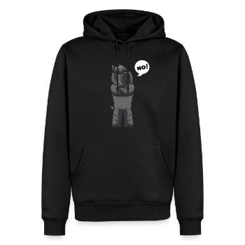 Bouvier des Flandres Chien flédrier - Sweat à capuche Premium bio Homme - noir - Devant - Nico (187cm)