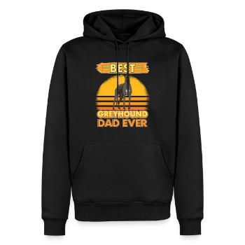 Windhund Best Greyhound Dad Ever - Männer Premium Bio Hoodie - Schwarz - Vorne - Nico (187cm)