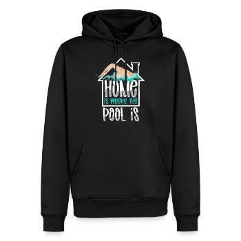 Swimming Swimmer Swim Home Is - Männer Premium Bio Hoodie - Schwarz - Vorne - Nico (187cm)