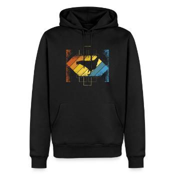 Hühner Huhn - Männer Premium Bio Hoodie - Schwarz - Vorne - Nico (187cm)