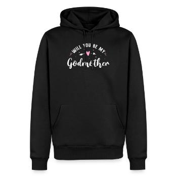Will You Be My Godmother ? - Sweat à capuche Premium bio Homme - noir - Devant - Nico (187cm)