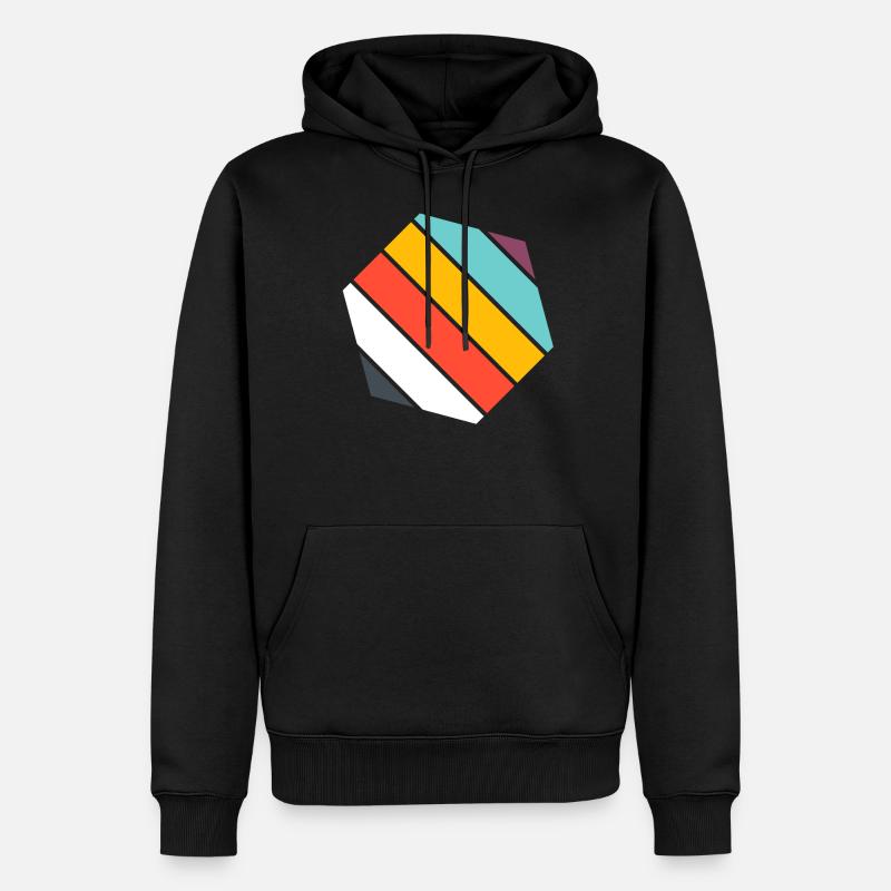 Sechseck - Männer Premium Bio Hoodie - Schwarz