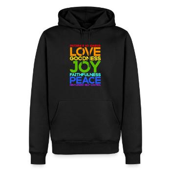 Jesus, Jesus, Jesus Christian, Christian Christian - Men’s Premium Organic Hoodie - black - Front - Nico (187cm)