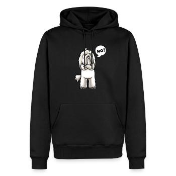 Sturer Coton de Tuléar Chiens - Sweat à capuche Premium bio Homme - noir - Devant - Nico (187cm)