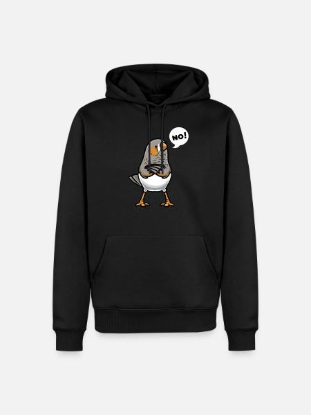 Zebra Finches Funny Gift - Men’s Premium Organic Hoodie - black