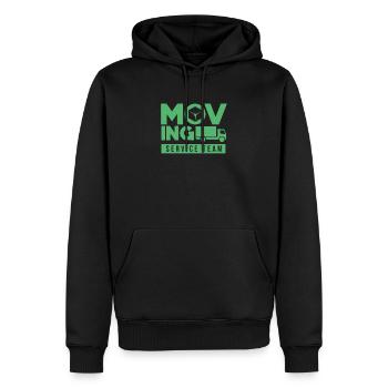 Umzug Service Team Umzugsunternehmen Umziehen - Männer Premium Bio Hoodie - Schwarz - Vorne - Nico (187cm)