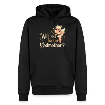 Will You Be My Godmother ? Fairy - Sweat à capuche Premium bio Homme - noir - Devant - Nico (187cm)