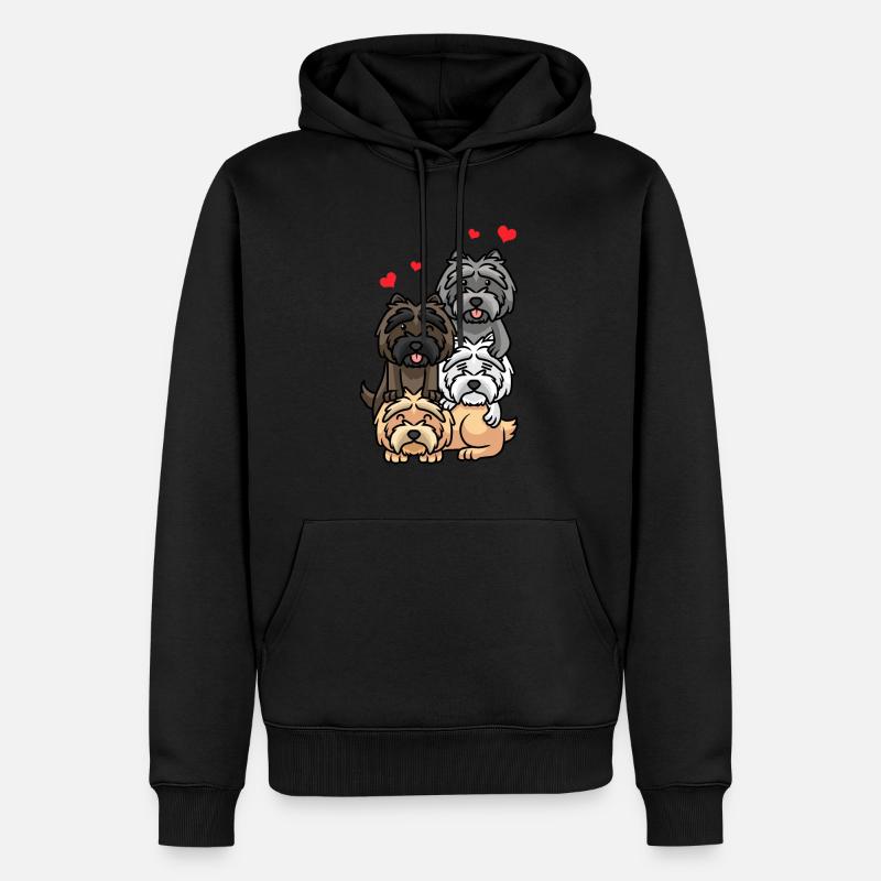 Cairn Terrier chien - Sweat à capuche Premium bio Homme - noir