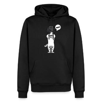 Muet grand chien de Münsterland - Sweat à capuche Premium bio Homme - noir - Devant - Nico (187cm)