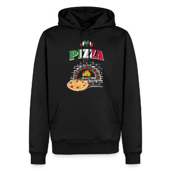 Pizza Pizzabäcker - Männer Premium Bio Hoodie - Schwarz - Vorne - Nico (187cm)
