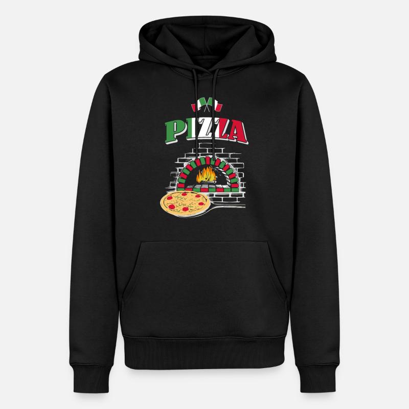 Pizza Pizzabäcker - Männer Premium Bio Hoodie - Schwarz