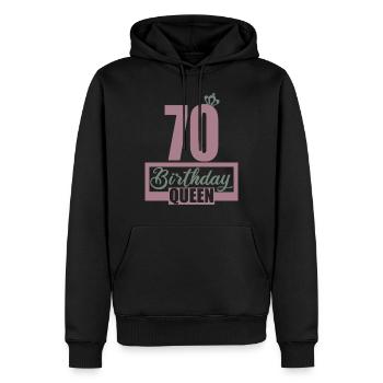 70e anniversaire 70 années 70 Birthday Queen - Sweat à capuche Premium bio Homme - noir - Devant - Nico (187cm)