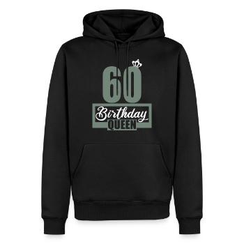 60. Geburtstag 60 Jahre 60er Birthday Queen - Männer Premium Bio Hoodie - Schwarz - Vorne - Nico (187cm)