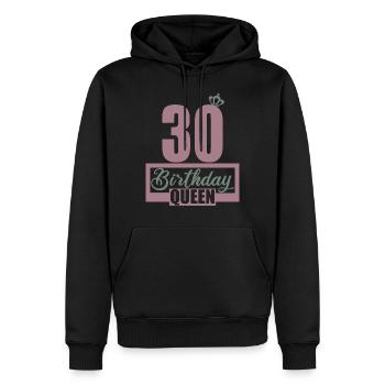 30. Geburtstag 30 Jahre 30er Birthday Queen - Männer Premium Bio Hoodie - Schwarz - Vorne - Nico (187cm)