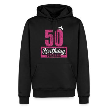 50e anniversaire 50 ans 50 anniversaire des 50 ans - Sweat à capuche Premium bio Homme - noir - Devant - Nico (187cm)