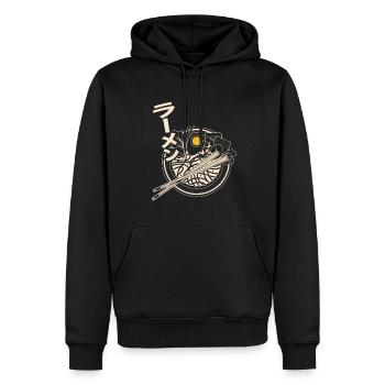Ramen - Männer Premium Bio Hoodie - Schwarz - Vorne - Nico (187cm)