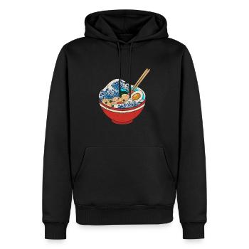 Ramen - Männer Premium Bio Hoodie - Schwarz - Vorne - Nico (187cm)