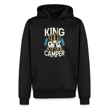 Camping Motorhome Motorhome Camper Gift - Men’s Premium Organic Hoodie - black - Front - Nico (187cm)