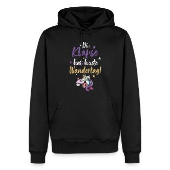 Verrücktes Einhorn - Männer Premium Bio Hoodie - Schwarz - Vorne - Nico (187cm)