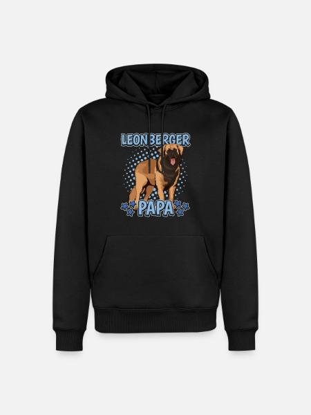 Leonberger Papa - Männer Premium Bio Hoodie - Schwarz