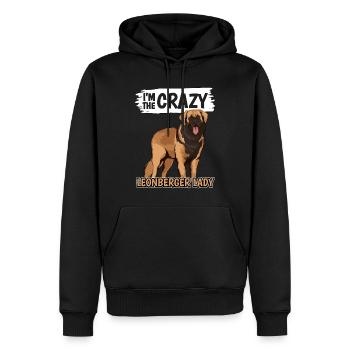 Leonberger I'm The Crazy Leonberger Lady - Männer Premium Bio Hoodie - Schwarz - Vorne - Nico (187cm)